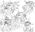 accidental_vore ambiguous_gender duo feral intersex intersex/intersex mawplay size_difference sleeping swallowing tired tongue unwilling_prey vore frillsnfangs mythology wings_of_fire anonymous_character dragon mythological_creature mythological_scalie rainwing_(wof) scalie hi_res monochrome