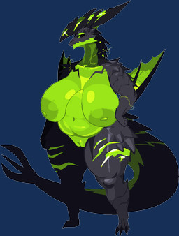 3_toes anthro anthrofied areola belly big_areola big_breasts biped blotchy_areola breasts claws digitigrade electricity electricity_manipulation elemental_manipulation eyelashes feet female female_anthro genitals green_areola green_body green_eyes grey_body grey_sclera hand_on_hip head_crest membrane_(anatomy) membranous_wings mouth_closed multicolored_body navel nipples non-mammal_breasts non-mammal_nipples nude nude_anthro nude_female overweight overweight_anthro overweight_female pupils sagging_breasts simple_background solo spiked_tail spikes spikes_(anatomy) standing tail thick_thighs toe_claws toes transparent_background two_tone_body vulva wide_hips winged_arms wings dorans_flea capcom monster_hunter astalos flying_wyvern 2025 aliasing alpha_channel binary_drawing cel_shading digital_drawing_(artwork) digital_media_(artwork) full-length_portrait hi_res portrait shaded