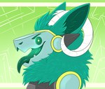 fur green_body green_fur machine male mouth_shot open_mouth solo tongue furrypur kai_the_protogen protogen hi_res