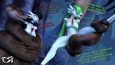 ambiguous_penetration bestiality big_breasts black_choker black_hair black_jewelry black_latex black_necklace breasts brown_body brown_scales choker coiling dialogue female female_penetrated feral feral_penetrating feral_penetrating_humanoid green_body green_hair group hair humanoid_on_feral humanoid_penetrated hypnosis jewelry latex latex_choker male male/female male_penetrating male_penetrating_female master mind_control multicolored_body necklace nipples nude nude_female nude_humanoid obscured_penetration penetration pink_nipples restrained scales sex small_breasts text trio two_tone_body white_body psikokinetic warfaremachine_(modeler) nintendo pokemon the_jungle_book asura_(psikokinetic) kaa_(jungle_book) gardevoir generation_3_pokemon humanoid pokemon_(species) python reptile scalie snake 16:9 2024 3d_(artwork) 4k absurd_res digital_media_(artwork) english_text hi_res source_filmmaker_(artwork) widescreen