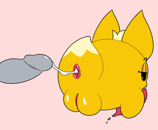 anus bedroom_eyes black_eyes bodily_fluids cum cum_from_ass cum_in_ass cum_inside cum_string dipstick_tail duo female genital_fluids genitals looking_back male male/female markings narrowed_eyes orange_body penis plump_labia seductive tail tail_markings tongue tongue_out vulva slem mario_bros nintendo boo_(mario) canid canine fox ghost hybrid mammal spirit