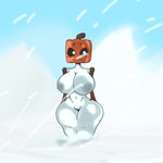 big_breasts black_sclera blush blush_stickers breasts curvy_figure eyelashes female female_humanoid food for_a_head fruit genitals not_furry outside plant pumpkin pupils pussy smile snow snowing solo stem stick voluptuous white_pupils wide_hips wenqqc microsoft minecraft mojang xbox_game_studios elemental_creature golem_(minecraft) humanoid mineral_fauna object_head snow_creature snow_golem_(minecraft) 1:1 hi_res shaded