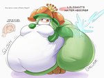 anthro belly big_belly big_breasts big_butt blush breasts butt dialogue duo female flower gameplay_mechanics green_body huge_belly huge_breasts huge_butt huge_thighs hyper hyper_belly hyper_butt hyper_thighs inflation liquid_inflation morbidly_obese morbidly_obese_anthro morbidly_obese_female motion_lines multicolored_body obese obese_anthro obese_female orange_eyes overweight overweight_anthro overweight_female plant sound_effects text thick_thighs water water_inflation weight_gain white_body veryfilthything nintendo pokemon elemental_creature flora_fauna generation_5_pokemon human lilligant mammal pokemon_(species) absurd_res english_text hi_res