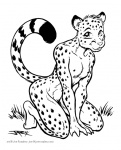 black_and_white breasts cheetah feet felid feline female fur grass joe_rosales kneeling looking_at_viewer mammal monochrome nipples nude plant raised_tail shy simple_background small_breasts smile solo spots tail white_background