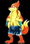 ale anthro bottomwear clothing male shorts solo swimming swimming_trunks swimwear sagadreams nintendo pokemon floatzel generation_4_pokemon pokemon_(species) alpha_channel hi_res