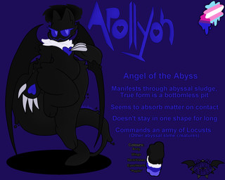 anthro bat_wings bisexual_pride_colors black_body claws female heart_eyes heart_symbol lgbt_pride membrane_(anatomy) membranous_wings pride_colors solo thick_thighs transgender_pride_colors wings apollysabyss apollyon_(apollysabyss) angel bat fallen_angel mammal 2025 5:4 hi_res model_sheet trans_(lore) trans_woman_(lore)