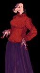 anthro bottomwear breasts clothing colored_nails female fur gesture hand_gesture nails non-mammal_breasts pink_body pointing skirt solo standing sweater teeth teeth_showing topwear exoskellet capcom monster_hunter anjanath brute_wyvern dinosaur prehistoric_species reptile scalie 9:16 alpha_channel hi_res