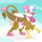 1:1 3_toes accessory avian beak bib big_diaper booties bow_(feature) bow_ribbon brown_body brown_feathers brown_fur brown_tail brown_tail_tuft brown_wings bunnykisses clothing cloud diaper digital_media_(artwork) feathered_wings feathers feet female feral friendship_is_magic fur furgonomics gag gilda_(mlp) glistening glistening_eyes gryphon hasbro hi_res huge_diaper leg_markings markings my_little_pony mythological_avian mythological_creature mythology pacifier pacifier_gag purple_body purple_feathers quadruped ribbons side_view socks_(marking) solo submissive submissive_female tail tail_accessory tail_bow tail_ribbon tail_tuft toes tuft white_body white_feathers white_fur wings wings_tied yellow_beak yellow_body yellow_eyes