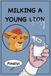 age_difference bodily_fluids cum cum_in_a_cup cum_in_container dialogue duo feral genital_fluids male male/male size_difference text young young_feral thathornycat disney the_lion_guard the_lion_king kion_(the_lion_guard) felid lion mammal pantherine comic english_text hi_res