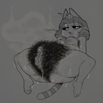 anthro armpit_hair big_pussy bodily_fluids body_hair breasts female genitals hairy_pussy hyper hyper_genitalia hyper_pubes hyper_pussy musk nipples pubes pussy solo sweat sammycelleste animal_crossing nintendo ankha_(animal_crossing) domestic_cat felid feline felis mammal