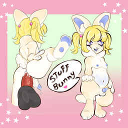 accessory adult_on_young age_difference animal_genitalia anthro beads bloated blonde_hair blue_eyes bodily_fluids cum cum_in_ass cum_inflation cum_inside duo ejaculation genital_fluids genitals hair hair_accessory hair_beads inflation interspecies knot_in_sheath legs_up male male/male penetration penis pigtails pregnant pregnant_male sheath size_difference small_penis spread_legs spreading tan_body underage_pregnancy young young_anthro young_male young_penetrated meowlynx lagomorph leporid mammal rabbit hi_res