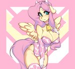 animal_print anthro anthrofied clothed clothing cow_print cowbell eyebrows feathered_wings feathers female fingers legwear looking_at_viewer solo wings yellow_body yellow_feathers yellow_wings tolsticot friendship_is_magic hasbro my_little_pony mythology fluttershy_(mlp) equid equine mammal mythological_creature mythological_equine pegasus 2023 digital_media_(artwork)