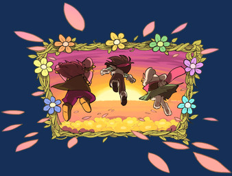 armband black_clothing black_hair blue_body bracelet clothing fur gloves grey_clothing group hair handwear horn jewelry pawpads paws pink_body pink_clothing pink_horn pink_pawpads pink_scarf purple_clothing scarf spiked_armband spiked_bracelet spikes trio white_body white_clothing white_ears white_fur temmie_chang deltarune undertale_(series) kris_dreemurr ralsei susie_(deltarune) ambiguous_species bovid caprine goat mammal absurd_res alpha_channel hi_res official_art