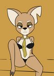 anthro clothing female freckles hooves necktie slim solo spots underwear qunteki the_testimony_of_trixie_glimmer_smith nikita_perovskia deer mammal hi_res