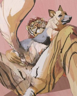 anatomically_correct anatomically_correct_genitalia anatomically_correct_vulva animal_genitalia animal_vulva anthro anthro_on_feral anus bestiality black_anus black_body black_fur black_nose black_snout black_vulva brown_body brown_fur butt canine_genitalia canine_vulva duo feline_genitalia feline_vulva female female/female female_anthro female_feral feral fluffy fluffy_tail fur genitals hair interspecies looking_at_viewer looking_back looking_back_at_viewer pointy_ears presenting presenting_hindquarters presenting_partner presenting_vulva prick_ears raised_tail red_hair snout spread_legs spread_vulva spreading tail tail_anus take_your_pick tan_body tan_fur vulva whiskers yellow_body yellow_fur cosmiclife canid canine canis domestic_dog felid feline german_shepherd herding_dog mammal pantherine pastoral_dog tiger 4:5 hi_res