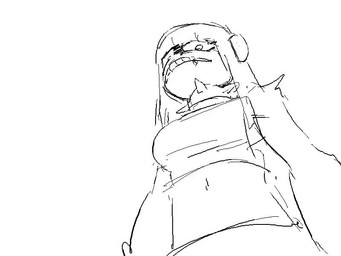 anthro bangs collar female headbanging midriff navel rock_(genre) solo spiked_collar spikes smekbo sound_warning beth_(redustheriotact) haplorhine mammal monkey primate 2021 2d_animation 4:3 animated frame_by_frame monochrome short_playtime sound video