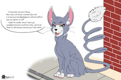 brick brick_wall dialogue fangs female feral fur half-closed_eyes inner_ear_fluff looking_at_viewer narrowed_eyes nude open_mouth paws sitting solo speech_bubble spring_tail tail talking_to_viewer teeth text tongue tuft wall_(structure) whiskers marcushunter nintendo pokemon domestic_cat felid feline felis generation_4_pokemon glameow mammal pokemon_(species) succubus 2024 english_text hi_res signature