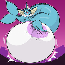 3_fingers 3_toes ambiguous_gender anthro big_diaper black_nose black_sclera blue_body blue_fin blue_tail cheek_fins clean_diaper clothed clothing diaper diaper_only feet fin fingers glistening glistening_body head_fin huge_diaper hyper_diaper low-angle_view open_mouth open_smile simple_background sitting sitting_on_diaper smile solo tail three-quarter_view toes topless two_tone_fin wearing_diaper white_diaper yellow_fin nineplusten nintendo pokemon eeveelution generation_1_pokemon pokemon_(species) vaporeon 1:1 2026 full-length_portrait hi_res portrait