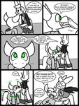 4_fingers all_fours anthro anthro_on_anthro anthro_penetrated anthro_penetrating anthro_penetrating_anthro backsack balls big_balls big_penis bodily_fluids bottomwear bottomwear_down claws clothed clothing dialogue duo erection fellatio finger_claws fingers foreskin genitals green_eyes hair horn horn_grab humanoid_genitalia humanoid_penis jacket kerchief licking magic male male/male male_penetrated male_penetrating male_penetrating_male motion_lines onomatopoeia open_clothing open_jacket open_topwear oral pants pants_down partially_clothed penetration penile penis penis_lick saliva saliva_string sex shirt short_tail smile smirk sound_effects speech_bubble standing tail text tongue tongue_out topwear undressing yelling ultilix to-be-named-later wes_(ultilix) demon lagomorph leporid mammal rabbit 2025 comic english_text greyscale monochrome spot_color