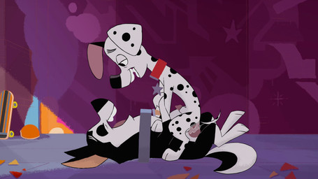 anal anal_penetration cowgirl_position duo feral from_front_position looking_pleasured male male/male male_penetrated male_penetrating male_penetrating_male on_bottom on_model on_top penetration power_bottom sex toony houseofpounce the_giant_hamster 101_dalmatian_street 101_dalmatians disney dylan_(101_dalmatians) hansel_(101_dalmatians) canid canine canis dalmatian domestic_dog husky mammal nordic_sled_dog spitz hi_res