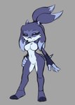 anthro breasts female navel nude solo wide_hips alexmactoon sega sonic_the_hedgehog_(series) fan_character frostbite_the_echidna echidna mammal monotreme