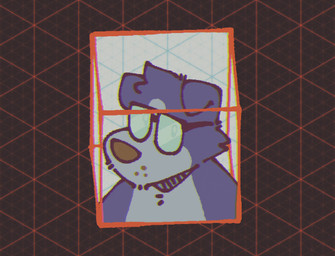 ambiguous_gender anthro black_background bound cheek_tuft cube_(object) desaturated encasement eyewear facial_tuft floppy_ears freckled_face freckles fur glasses head_tuft looking_at_viewer mouthless nude orange_background pattern_background rotating selective_desaturation simple_background simple_coloring simple_eyes solo toony translucent trapped tuft dogoffduty caps_(dogoffduty) canid canine canis domestic_dog mammal 2d_animation animated bust_portrait chromatic_aberration cross-hatching digital_drawing_(artwork) digital_media_(artwork) hatching_(art) loop portrait shaded