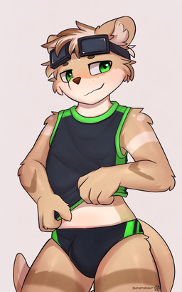 anthro arm_markings arm_tuft biped black_clothing black_eyewear black_goggles black_shirt black_speedo black_swimwear black_tank_top black_text black_topwear briefs brown_eyebrows brown_markings brown_nose brown_tuft bulge cheek_tuft closed_smile clothed clothed_anthro clothed_male clothing clothing_pull countershade_face countershade_fur countershade_neck countershade_tail countershade_torso countershading elbow_tuft eyebrows eyewear eyewear_on_head facial_tuft fingers freckled_face freckles front_view fur fur_markings goggles goggles_on_head green_clothing green_eyes green_shirt green_speedo green_swimwear green_tank_top green_topwear head_tuft humanoid_hands inner_ear_fluff iris kemono leg_markings looking_at_viewer male male_anthro markings mouth_closed multicolored_body multicolored_clothing multicolored_fur multicolored_shirt multicolored_swimwear multicolored_tank_top multicolored_topwear pose pupils shirt shirt_pull shoulder_markings shoulder_tuft shy simple_background slim slim_anthro slim_male smile smiling_at_viewer solo speedo swimming_goggles swimwear tail tan_body tan_fur tan_tuft tank_top tank_top_pull text topwear topwear_pull tuft two_tone_clothing two_tone_shirt two_tone_speedo two_tone_swimwear two_tone_tank_top two_tone_topwear underwear undressing undressing_self white_background white_body white_countershading white_fur white_inner_ear_fluff white_markings white_tuft snowybark adrian_(snowstormbat) mammal mustelid otter 5:8 absurd_res artist_name english_description hi_res pinup portrait three-quarter_portrait