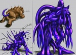 2008 anal_tentacles back_tentacles canid canine canis digital_media_(artwork) face_tentacles genitals goo_transformation hindpaw hyper male mammal monster paws penis rwolf solo tail tentacle_creature tentacles transformation wolf