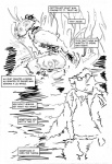 anthro black_and_white canid canine comic corpse death dialogue domestic_pig english_text male mammal monochrome mulefoot slop suid suina sus_(pig) text wild_boar