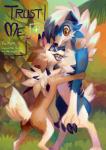 2018 ambus_(grimart) anthro biped black_claws blue_body blue_eyes blue_fur blush cheek_tuft chest_tuft claws comic cover cover_art cover_page duo english_text facial_tuft fluffy fluffy_tail fur generation_7_pokemon grimart leaf lycanroc male male/male mane midday_lycanroc midnight_lycanroc mindes_(grimart) multicolored_body multicolored_fur nintendo nude open_mouth outside pink_inner_ear pokemon pokemon_(species) sharp_teeth shiny_pokemon short_tail slim smile standing tail tan_body tan_fur teeth text tuft two_tone_body two_tone_fur white_body white_fur white_mane white_tuft