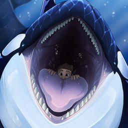 black_body black_tail blue_eyes brown_hair dolphin_tail duo female feral feral_pred hair human_prey male open_mouth oral_vore tail underwater vore water white_body swampjaws yamie aquatic cetacean dolphin human mammal oceanic_dolphin orca toothed_whale 1:1 2026 hi_res