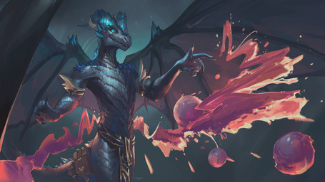 accessory anthro bag bottomwear claws clothing eregbueye female fire furgonomics gesture hand_gesture horn jewelry lava loincloth membrane_(anatomy) membranous_wings orb pointing scales shadowflame smile solo tail tail_accessory tail_bag tongue wings joohnson blizzard_entertainment european_mythology mythology warcraft sinory dracthyr dragon mythological_creature mythological_scalie scalie western_dragon 16:9 absurd_res hi_res widescreen
