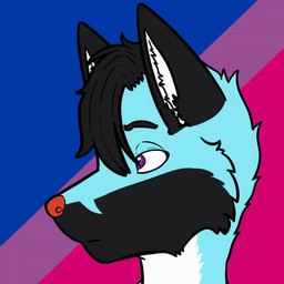 anthro bisexual_pride_colors black_hair blue_body blue_fur detailed_background fur grey_eyes hair heterochromia lgbt_pride looking_at_viewer makeup male one_eye_closed pride_colors purple_eyes red_nose smile smiling_at_viewer solo wink winking_at_viewer fungimagi lgbt_pride_month nicolas_delgado canid canine canis coyote domestic_dog fox german_shepherd herding_dog husky hybrid mammal maned_wolf nordic_sled_dog pastoral_dog spitz 1:1 animated