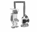 biped duo humanoid_hands machine sad simple_background randomkooldude brok_the_investigator cowcat_games bolt_(brok_the_investigator) tidy_(brok_the_investigator) robot 2023 hi_res monochrome