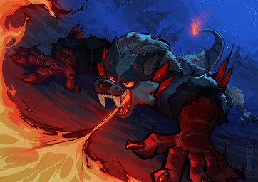 anthro big_fangs biped black_body black_claws black_fur breath_powers claws elemental_manipulation fangs fire fire_breathing fire_manipulation flaming_tail fur grey_body grey_fur looking_at_viewer male muscular muscular_anthro muscular_male night solo tail teeth white_body white_fur wawfur mythology nintendo pokemon arcanine canid canine dinosaur dromaeosaurid generation_1_pokemon hybrid mammal mythological_canine mythological_creature pokemon_(species) prehistoric_species pyroraptor reptile scalie theropod werecanid werecanine werecreature werewolf absurd_res hi_res