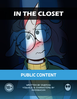 anthro blush clothing eyewear female glasses grey_body hair horn jacket orange_hair round_glasses shadow solo sweater topwear turtleneck redxbacon dastchu_(author) hasbro my_little_pony mythology fan_character scribble_snug_(oc) equid equine mammal mythological_creature mythological_equine unicorn comic cover cover_art cover_page hi_res