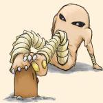 3_toes ambiguous_gender black_sclera claws duo feet foot_fetish foot_on_head footstool grey_eyes pawpads paws rock simple_background sitting soles suggestive toe_claws toes betuni_(artist) nintendo pokemon diglett generation_1_pokemon hitmonlee humanoid pokemon_(species) 1:1