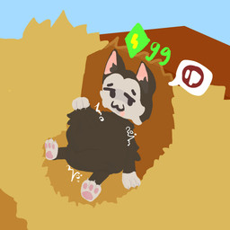 :3 ambiguous_gender anthro black_body black_fur digestion digestion_noises fur paws simple_background sitting solo vore white_body white_fur artificr brawl_stars supercell_(company) kit_(brawl_stars) domestic_cat felid feline felis mammal 1:1 hi_res tagme