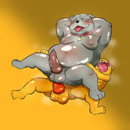 anal anal_penetration animal_genitalia animal_penis anthro balls belly blush canine_genitalia canine_penis duo erection genitals knot looking_pleasured male male/male male_penetrated male_penetrating male_penetrating_male moobs musk navel nipples nude open_mouth open_smile overweight overweight_anthro overweight_bottom overweight_male overweight_sub penetration penile penile_penetration penis penis_in_ass sex smile tongue tongue_out vein veiny_penis samonaa2 adventure_time american_dragon:_jake_long cartoon_network disney fu_dog_(character) jake_the_dog canid canine canis domestic_dog mammal 1:1 hi_res
