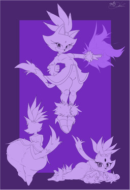 anthro big_butt black_eyes black_nose bottom_heavy bottomwear breasts butt clothed clothing dipstick_tail eyelashes female footwear forehead_gem front_view gem gloves handwear lying markings on_front pants purple_background rear_view shoes simple_background small_breasts solo tail tail_markings thick_thighs topwear wide_hips samthewhacker sega sonic_the_hedgehog_(series) blaze_the_cat domestic_cat felid feline felis mammal absurd_res hi_res