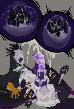 animal_genitalia animal_penis balls beak big_balls big_penis black_body black_feathers blue_body bodily_fluids claws cock_vore cum cumshot duo ejaculation equine_genitalia equine_penis erection feathers feet feral flared_penis genital_fluids genitals huge_balls hybrid_genitalia hybrid_penis hyper hyper_balls hyper_genitalia internal knot knotted_equine_penis knotted_penis larger_pred lying male male/male male_pred medial_ring non-mammal_balls nude nude_male nude_pred on_back orgasm orgasm_face penile penis simple_background size_difference squelching tail teeth throbbing throbbing_penis vore zeanlain mythology avian dinosaur dragon dromaeosaurid gryphon hybrid mythological_avian mythological_creature mythological_scalie prehistoric_species reptile saurischian scalie theropod 2024 colored comic dated hi_res signature story story_in_description