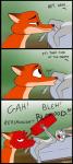 anthro breasts dialogue duo female food genitals humor interspecies ketchup looking_at_viewer male nipples nude pussy text tongue tongue_out strebiskunk disney zootopia judy_hopps nick_wilde canid canine fox lagomorph leporid mammal rabbit red_fox true_fox 2016 comic english_text hi_res