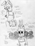 2015 animatronic anthro anus backsack balls black_and_white blush bonnie_(fnaf) bow_(feature) bow_tie buckteeth butt butt_grab dialogue english_text exclamation_point faceless_character faceless_male five_nights_at_freddy's five_nights_at_freddy's_2 genitals group half-closed_eyes hand_on_butt heart_symbol human imminent_sex inkyfrog lagomorph leaning leporid machine male male/male mammal monochrome narrowed_eyes naughty_face rabbit robot scottgames simple_background smile solo_focus spread_butt spreading surprise teeth text toy_bonnie_(fnaf) traditional_media_(artwork) white_background