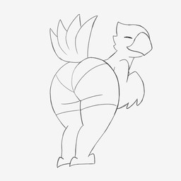 anthro anthrofied beak bent_over big_butt breasts butt clothing eyes_closed female non-mammal_breasts panties raised_tail rear_view saddle shaking_butt simple_background solo standing tail thick_thighs underwear white_background wide_hips potoobrigham final_fantasy square_enix avian chocobo 1:1 2026 animated digital_drawing_(artwork) digital_media_(artwork) hi_res monochrome