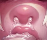 2018 ambiguous_gender anthro bodily_fluids bubble close-up comic cum cum_bubble cum_from_nose cum_in_mouth cum_in_nose cum_inside cum_on_penis cyancapsule domestic_pig duo emelie_(cyancapsule) equid equine eyelashes fellatio genital_fluids genitals hair lips male male/ambiguous mammal nila_(cyancapsule) oral penile penis pink_body pink_skin pink_theme sex solo_focus suid suina sus_(pig) thick_lips vein
