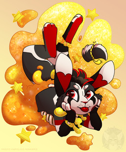 anthro bodily_fluids candy_gore chibi gore looking_at_viewer male painless_gore rib_cage ribs simple_background smile solo tail tongue tongue_out marvelous_managerie lagomorph leporid mammal rabbit digital_media_(artwork) hi_res