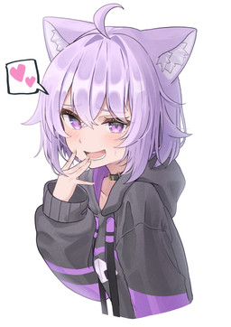 ahoge animal_ears black_clothing black_hoodie black_topwear blush breasts choker clothing female female_humanoid fluffy_ears food_print glistening glistening_hair hair hair_between_eyes hand_on_mouth heart_symbol hood hoodie jewelry looking_at_viewer necklace open_mouth purple_eyes purple_hair short_hair simple_background small_breasts smile solo teeth topwear wet white_background kuroneko_oruta hololive vtuber okayu_nekomata animal_humanoid cat_humanoid felid felid_humanoid feline feline_humanoid humanoid mammal mammal_humanoid absurd_res colored detailed digital_drawing_(artwork) digital_media_(artwork) hi_res shaded