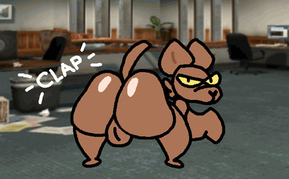 angry anus ass_clapping backsack balls big_butt brown_body brown_fur butt fur genitals glistening glistening_butt huge_butt looking_back male screencap screencap_background solo tail tail_motion text thick_thighs twerking winged_arms wings x_anus yellow_eyes nxyitn pepper_(nxyitn) bat mammal megabat 2d_animation aliasing animated digital_media_(artwork) loop seamless_loop