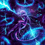 anthro colorful_background digitigrade dimensional_rift electricity floating lightning mask space spacesuit tendrils dirtypaperjoe alien reptile scalie snake 1:1 2024 absurd_res colorful_theme digital_media_(artwork) digital_painting_(artwork) hi_res