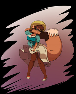abstract_background anthro biped breasts brown_hair cleavage clothed clothing female fluffy fluffy_tail footwear fur hair hat headgear headwear high_heels holding_clothing holding_hat holding_headgear holding_headwear holding_object long_hair looking_at_viewer mature_anthro mature_female nipple_outline orange_body orange_fur pose shoes solo standing tail three-quarter_view underwear wind wind_blowing_skirt walas21 domestic_cat felid feline felis mammal persian_cat 2020 dated digital_drawing_(artwork) digital_media_(artwork) full-length_portrait hi_res pinup portrait signature